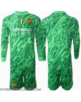 Inter Milan Portiere Maglia Gara Casa Repliche 2024-25 Bambino Maniche Lunghe